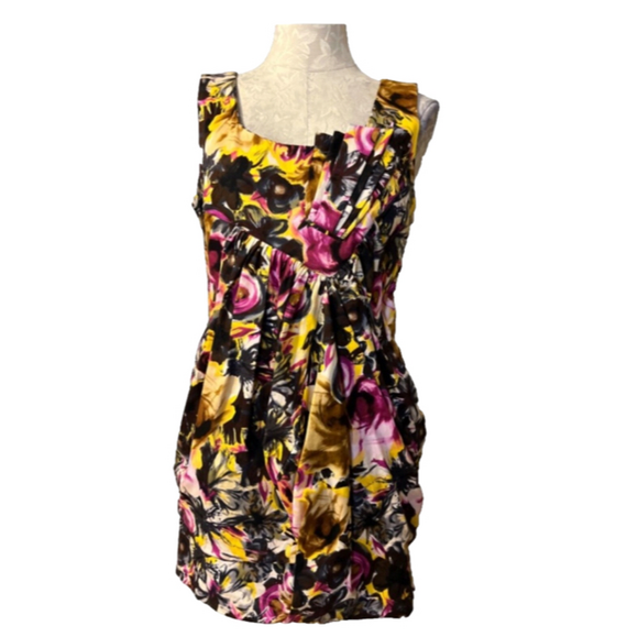 Gracia Dress M Medium Cotton Colorful Floral  NWT NEW Washable - Picture 1 of 10